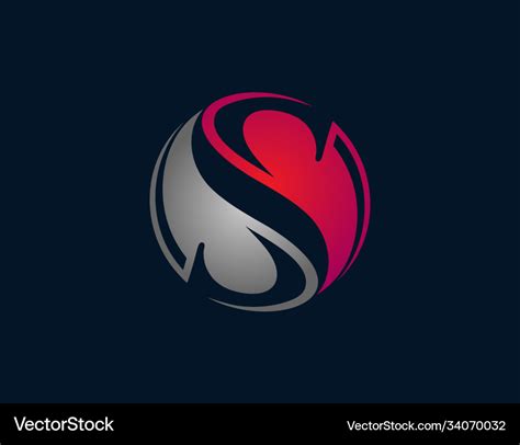 Abstract letter s logo design Royalty Free Vector Image