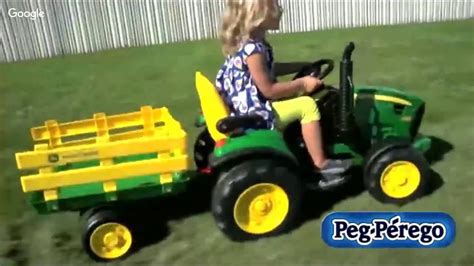 John Deere Tractor Power Wheels Review- Peg Perego John Deere Power Wheel - YouTube