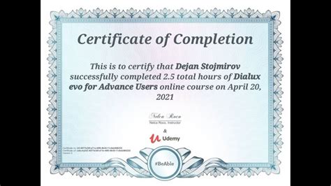 Udemy Certificate