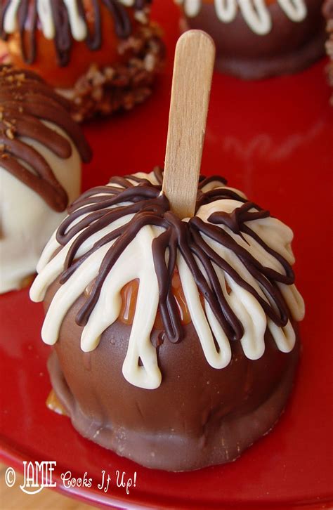 Caramel Apples dipped in Chocolate