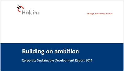 Holcim 2014 sustainability report published today