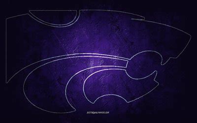 Download wallpapers Kansas State Wildcats, American football team, purple background, Kansas ...
