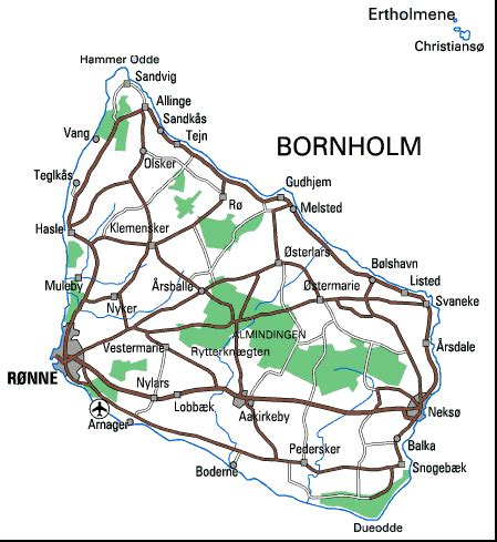 Bornholm Map - Denmark Photo (532996) - Fanpop