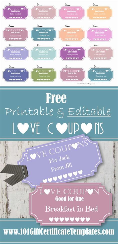Free Editable Love Coupon Template | Love Coupon Maker