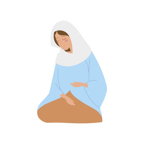 nativity holy mary praying icon design on white background 4100370 Vector Art at Vecteezy