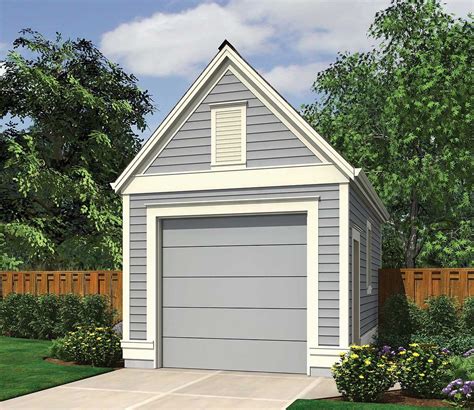 Plan 69471AM: One-Car Garage with Lap Siding | Cottage plan, Cottage house plans, Building a shed