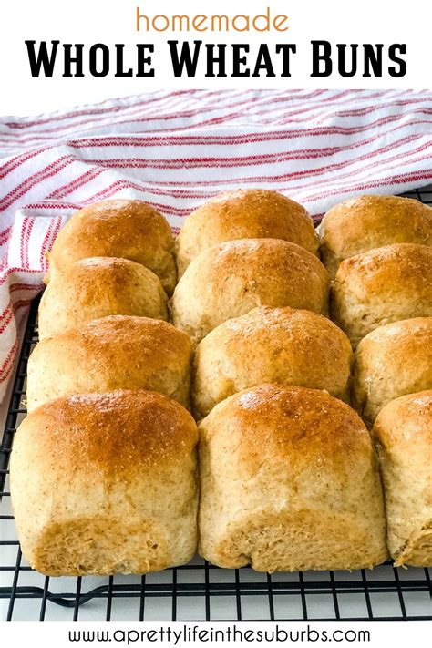 Homemade Whole Wheat Buns - A Pretty Life In The Suburbs