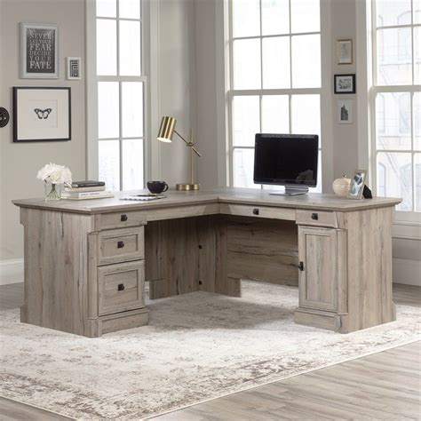 Sauder Palladia Contemporary Wood L-Shape Computer Desk in Split Oak in 2021 | Cheap office ...