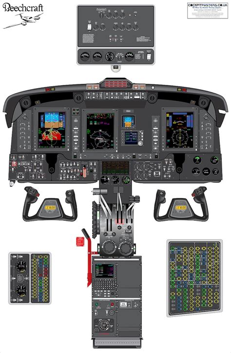 Beechcraft King Air 300/350 Cockpit Poster with Updated | Etsy