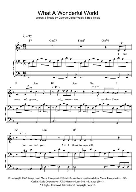 What A Wonderful World | Sheet Music Direct