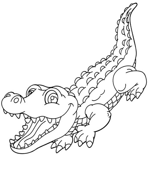 Printable crocodile coloring page