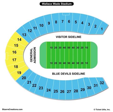 Wallace Wade Stadium Seating Chart | Seating Charts & Tickets