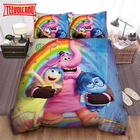 Inside Out Joy Sadness And Bing Bong Playing Together Bedding Sets