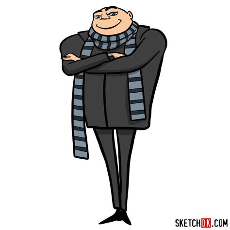 How to draw Felonius Gru | Despicable Me - Step by step drawing ...