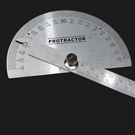 10cm 15cm 20cm multifunction stainless steel roundhead angle ruler mathematics measuring tool ...