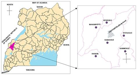 Location of fort portal in Uganda and its neighboring districts ...