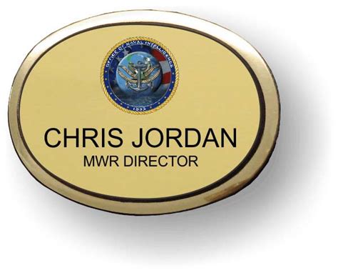 Office of Naval Intelligence Gold Executive Oval Badge - $15.97 | NiceBadge™