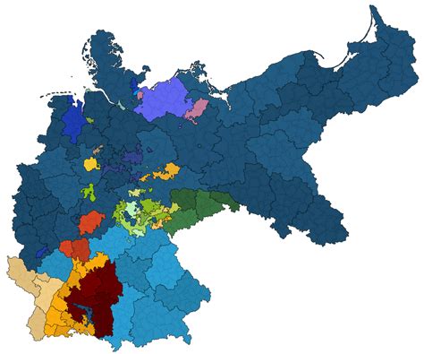 Administrative map of the German Empire in 1900 by dsfisher on DeviantArt