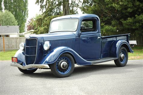 1936, Ford, Pickup, Classic, Old, Retro, Vintage, Blue, Usa, 1500x1000 ...