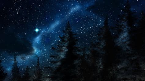 Winter Night Sky Wallpaper - WallpaperSafari