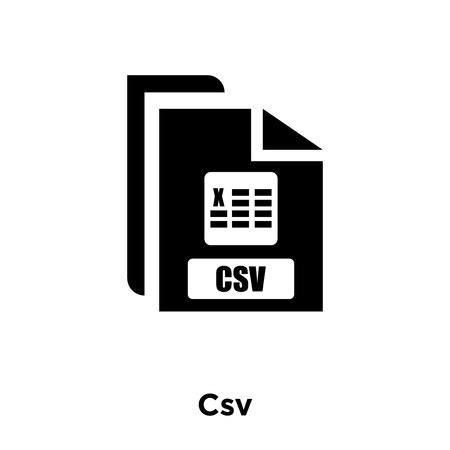 Vector of Csv icon vector isolated on - ID:112625698 - Royalty Free Image - Stocklib