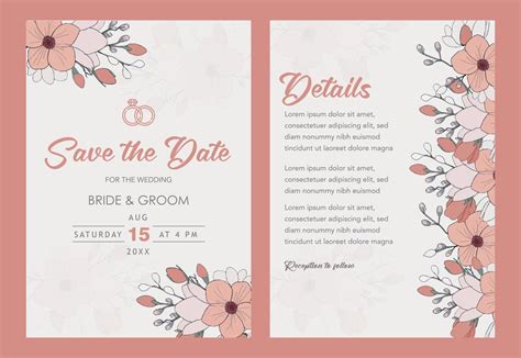 Wedding Invitation Template 21566909 Vector Art at Vecteezy