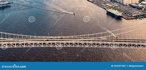 Aerial View of the Rainbow Bridge in Odaiba, Tokyo Stock Image - Image of harbor, tokyo: 292597487