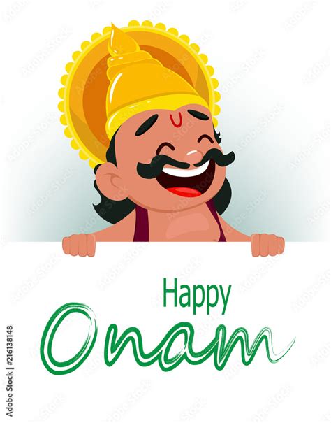 Onam celebration. King Mahabali Stock Vector | Adobe Stock