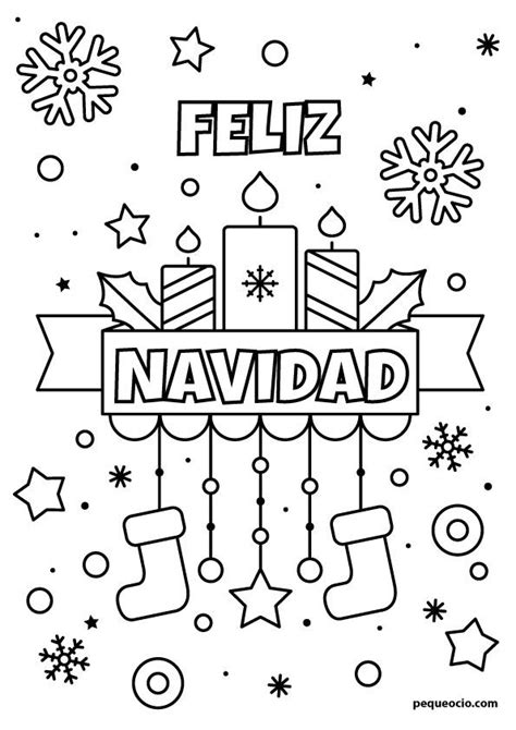 50 DIBUJOS DE NAVIDAD para colorear (y aprender a dibujar) | Pequeocio ...