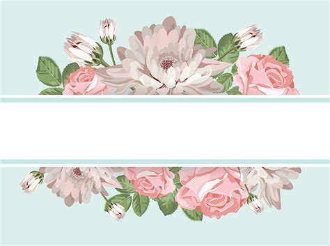 Floral card template with empty frame 360873 Vector Art at Vecteezy