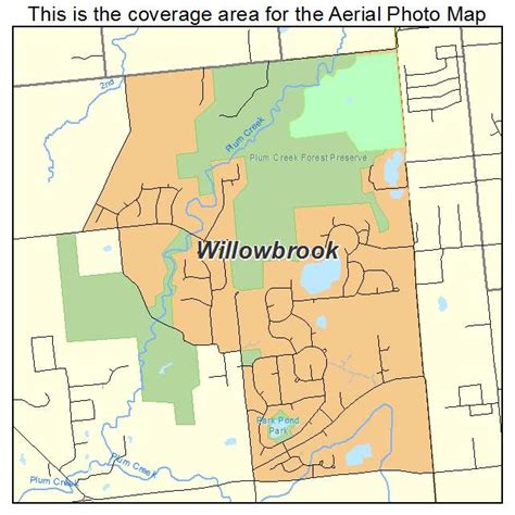 Aerial Photography Map of Willowbrook, IL Illinois