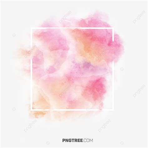 Pink Pastel Watercolor White Transparent, Pink Pastel Watercolor ...