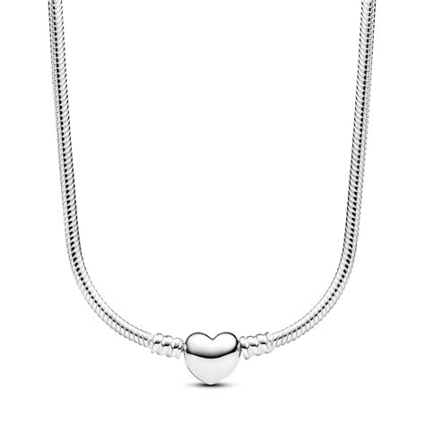 Pandora Moments Heart Clasp Snake Chain Necklace – Pancharmbracelets