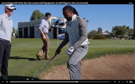 larry fitzgerald tests clubs for golf digest » troy farah