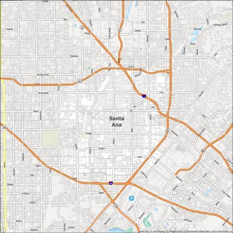 Santa Ana Map, California - GIS Geography