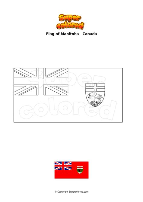 Coloring page Flag of Manitoba Canada - Supercolored.com