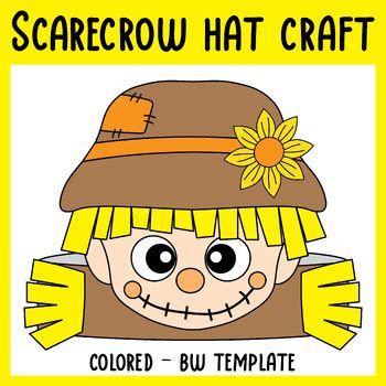 Scarecrow Hat Craft | Scarecrow Fall Headband/Crown Paper Craft Activities