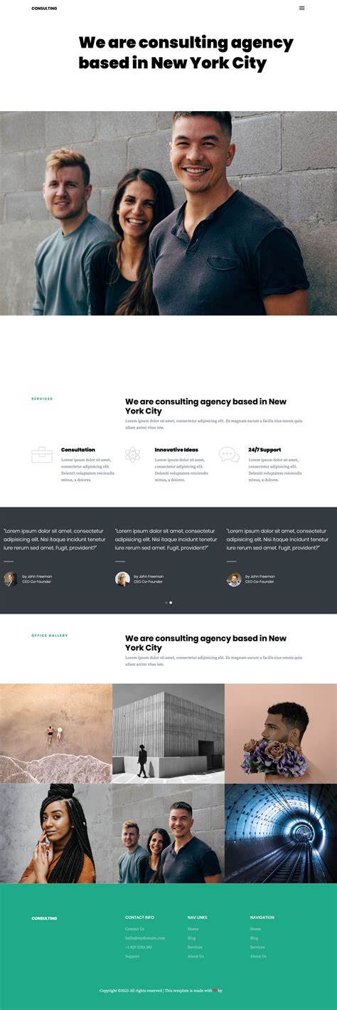 Consulting - Free Minimal Bootstrap Website Template