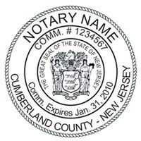 New Jersey Deluxe Round Notary Stamp New Jersey Deluxe Round Notary ...