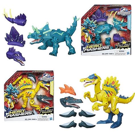 Jurassic World Hero Mashers Triceratops and Spinosaurus Set