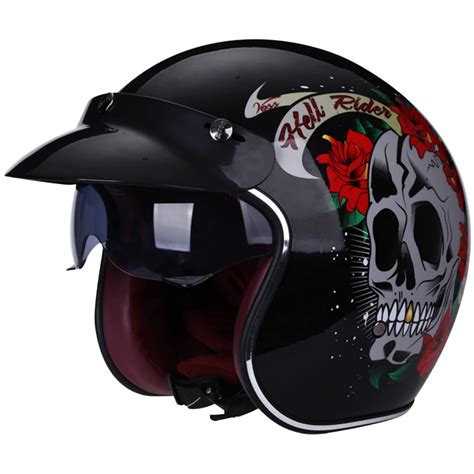 Vintage Open Face Helmet - Retractable Visor – Gear Rider