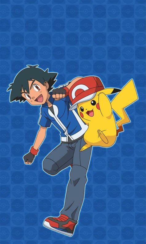 the pokemon character is carrying a pikachu on his back