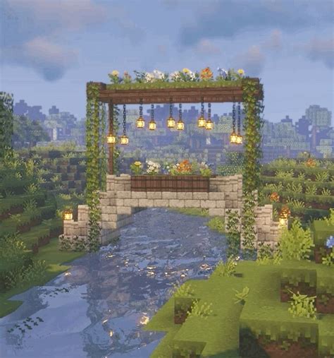 Fairy Aesthetic Fairytale Bridge In Minecraft 🍄🌿 Fairy tail Cottagecore GIF 🦊🌿Kelpie The Fox ...