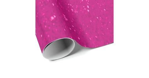 Soft Hot Pink Glitter Print Wrapping Paper | Zazzle