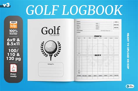 Golf Log Book | KDP Interior Graphic by Peace Graph · Creative Fabrica