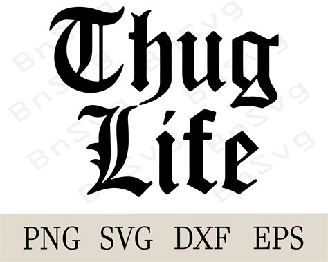 Black Thug Life Glasses Meme Sticker Applique Apparel Label For Jeans ...