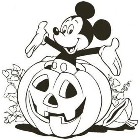 Mickey Mouse and Halloween coloring book to print and online