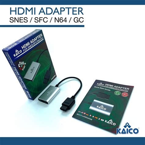 Kaico HDMI Adapter for Nintendo SNES Famicom SFC N64 and GC with S-Video and Composite Support ...