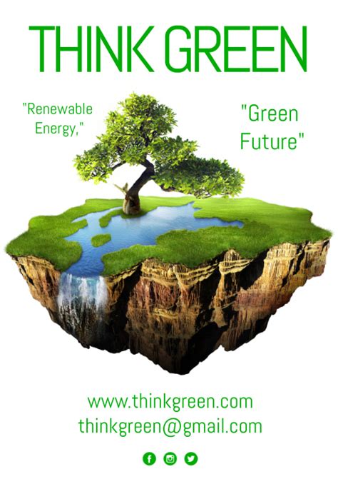 Copy of Think Green Poster Template | PosterMyWall