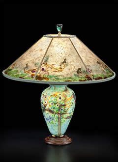Lindsay Blue Art Glass Table Lamp and Mica Lampshade: Victoria - Sue Johnson | Art glass lamp ...